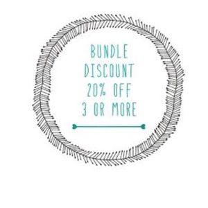 Bundle 3 or more of my items and receive discount!